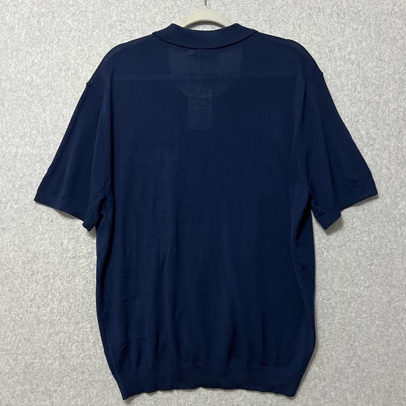Collars & Co. Australian Merino Wool Polo Sweater Shirt NWT Size XL Navy - Picture 6 of 9